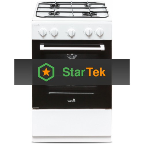 Плита газовая Cezaris ПГ 2150-00 белый, конфорок 4 шт, духовка 43 л, 51 см x 85 см x 55 см