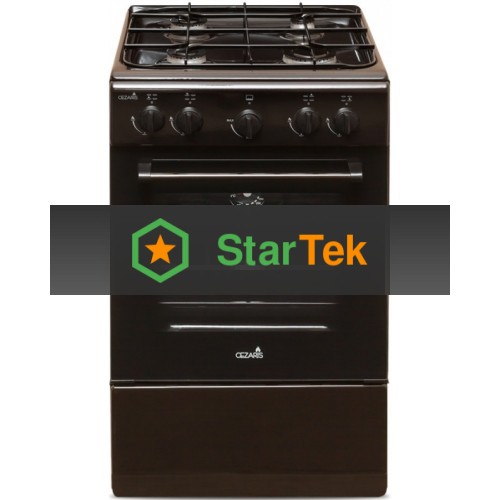 Плита газовая Cezaris ПГ 2150-01 коричневый, конфорок 4 шт, духовка 43 л, 51 см x 85 см x 55 см