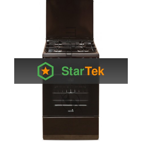 Плита газовая Cezaris ПГ 2150-07 коричневый, конфорок 4 шт, духовка 43 л, 51 см x 85 см x 55 см