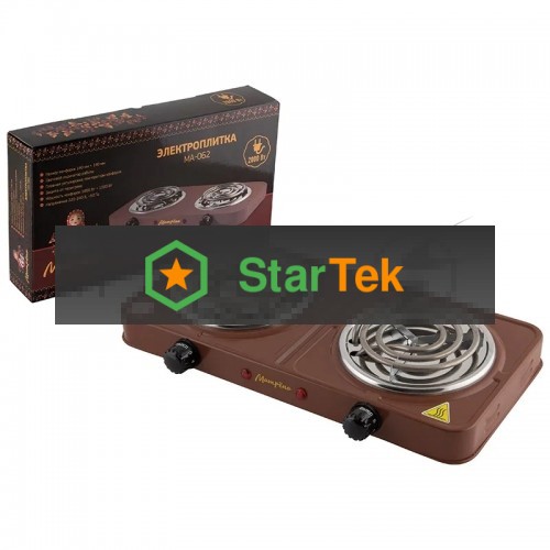 Плита электрическая Матрена МА-062, коричневый, ТЭН, 2 конф.