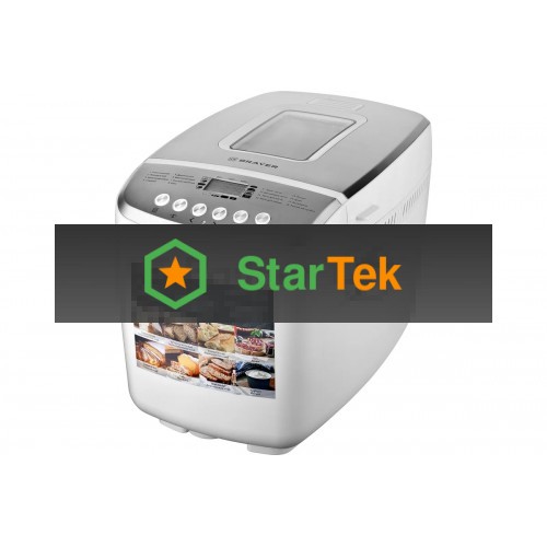 Хлебопечь BRAYER, 850 Вт, 16 программ, выбор цвета кор,выбор размера, поддерж. темпер, таймер 2701BR