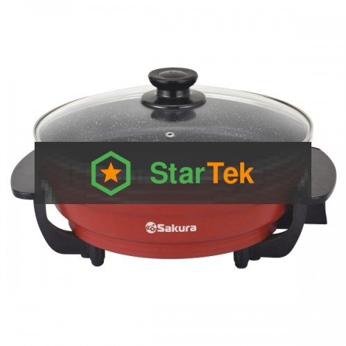 Электросковорода Sakura SA-7716R Master Chef 1800-2000Вт 32х9см кругл красн