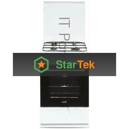 Плита газовая Cezaris ПГ 2150-04 белый, конфорок 4 шт, духовка 43 л, 51 см x 85 см x 55 см