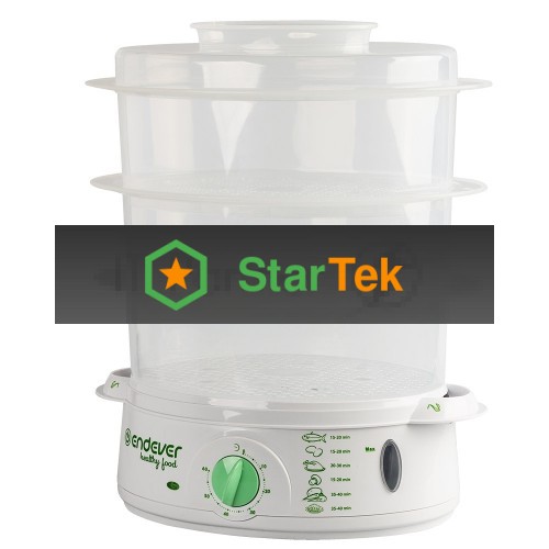 Пароварка Endever Vita-175, белый/зеленый