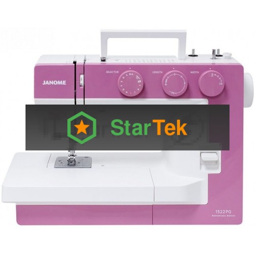Швейная машина Janome 1522PG 25 операции, петля автомат, верт. челнок, нитевдеватель, мягкий чехол