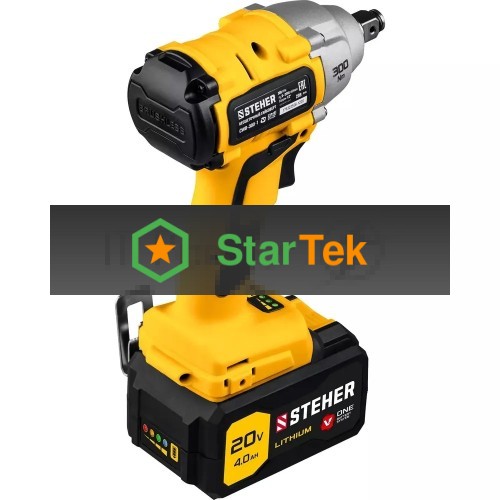 Гайковерт бесщеточный STEHER 20В, без АКБ, в коробке. CWB-300