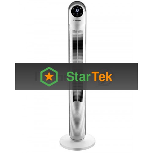 Вентилятор BRAYER BR4956, эл.упр.,пульт ДУ,вращение,мощ-ть 60Вт, LED дисплей,3 скор.Таймер