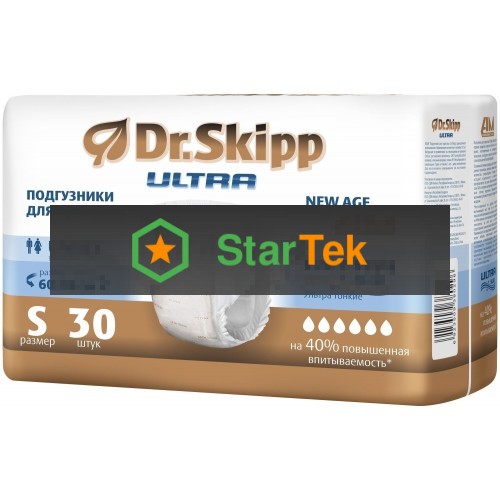 Подгузники для взрослых Dr.Skipp Ultra, р-р S, 30 шт., 8106