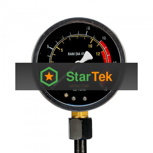 Пресс гидравлический с манометром и педалью, 12 т (комплект из 2 частей) Stels