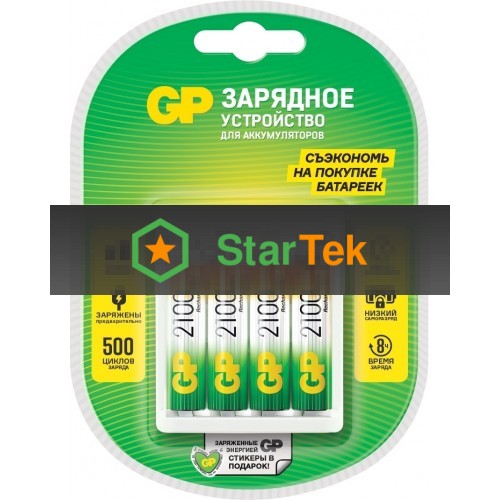 Зарядное устройство GP Rechargeable GP Е411/210AAHCCS-2CR1 AA/AAA NiMH 2100mAh (4шт) блистер
