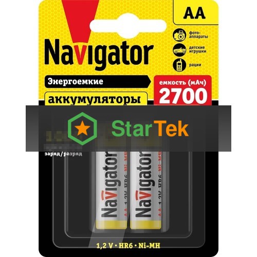 Аккумулятор NAVIGATOR NHR-2700-HR6-BP2, 1.2 В
