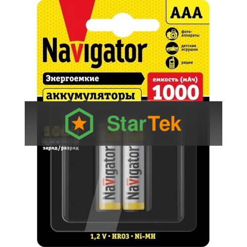 Аккумулятор NAVIGATOR NHR-1000-HR03-BP2