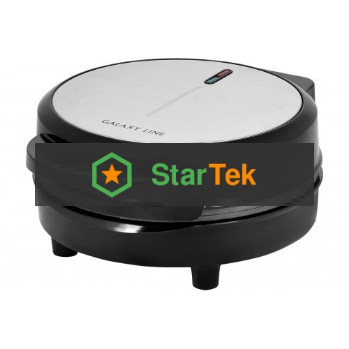 Вафельница Galaxy Line GL 2987, черный с серебристым, с несъемными пластинами, 1200 Вт