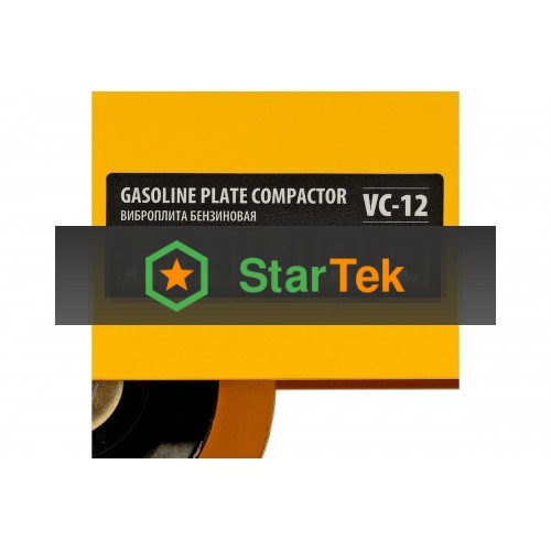 Виброплита бензиновая Denzel VC-12 3.6 л, 4781 Вт 6.5 л.с., 12 кН, подошва 45х35, 108 дБ