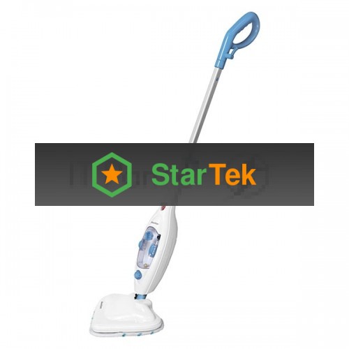 Паровая швабра Blackton Bt SM1114 White-blue, Мощность 1300 Вт, 2 в 1. Вертикальная и компактная, Резервуар для воды 300 мл, Время неприрывной работы до 20 минут, Быстрая и эффективная очистка всех типов полового покрытия: паркет, линолеум, плитка, Уничто