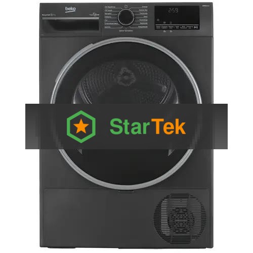 Сушильная машина Beko B3T47239A антрацит, 7 кг, сушка - тепловой насос, программ - 15, 59.7 x 84.6 x 54.3 см