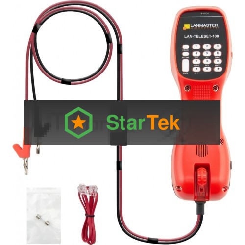 Трубка телефонная Lanmaster LAN-TELESET-100 для тестирования красный