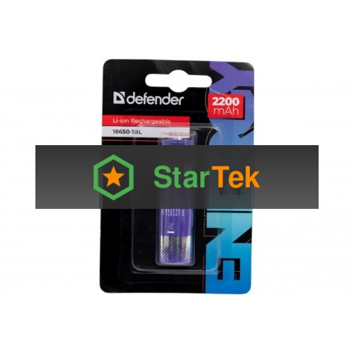 Аккумуляторная батарея Defender  18650-1BL 2200 mAh Li-ion, блистер, 1 шт.