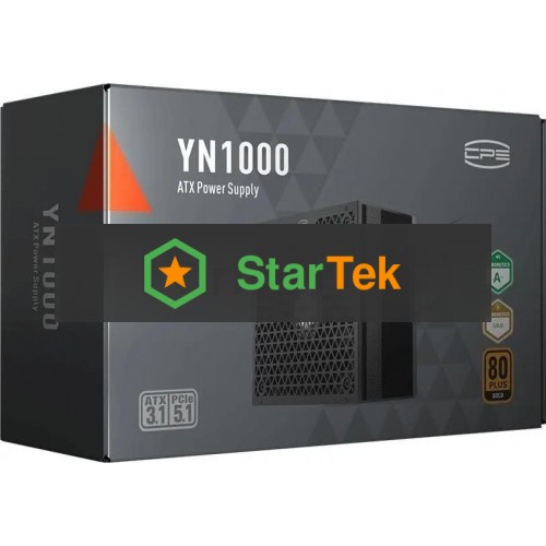Блок питания PCCooler P5-YN1000-G1F, 1000Вт, 80 PLUS Gold, 135мм, модульный, черный