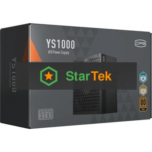Блок питания PCCooler P5-YS1000-G1F, 1000Вт, 80 PLUS Gold, 135мм, модульный, черный