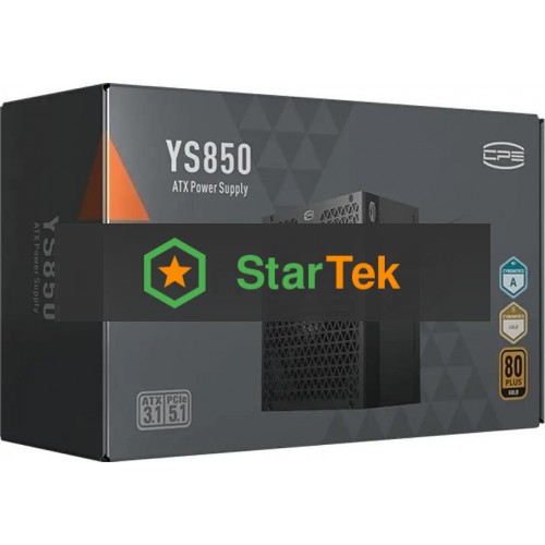 Блок питания PCCooler P5-YS850-G1F, 850Вт, 80 PLUS Gold, 135мм, модульный, черный