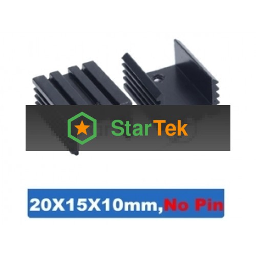 Аллюминиевый радиатор TO-220 Mosfet, 20x15x10 мм, NoPin