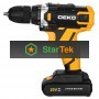 Аккумуляторная дрель-шуруповерт DEKO Banger 20V ONE +, 20В, 1x1.5Ач