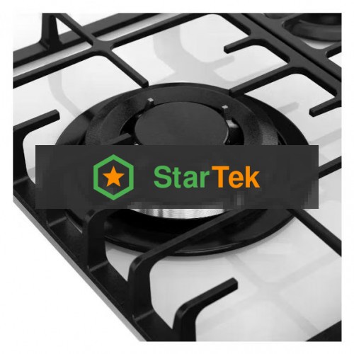 Варочная поверхность Kuppersberg FG 46 W газ, High-Tech, 45 см, автоматический электроподжиг, газ-контроль, форсунки под сжиженый газ, SABAF конфорки, чугунные решетки, цвет белый, цвет фурнитуры белый