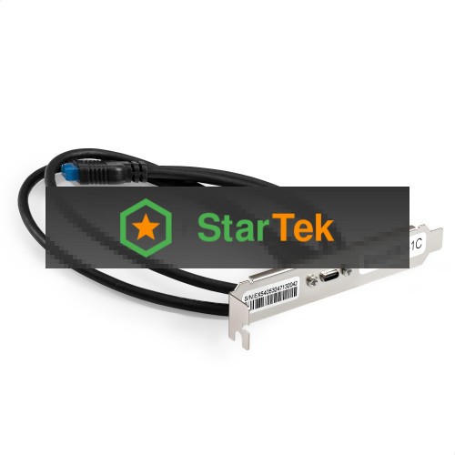 Планка портов в корпус Type-C ExeGate BrctUSB3-1C (USB 3.2 Gen1 20pin (IDC 20pin F) --> USB 3.2 Gen1 Type-Cf, кабель 30см)