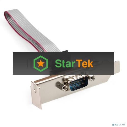 Планка портов в корпус 1xCOM ExeGate BrctDB91-LP (Com 10-pin (F) --> RS232 DB9 Male, кабель 20см, Low Profile)