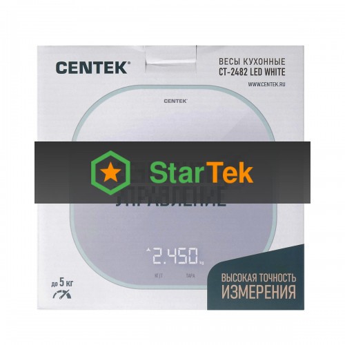 Весы кухонные CENTEK CT-2482 LED White