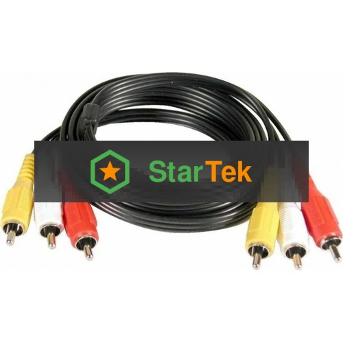 Кабель EXPLOYD EX-K-1482 3 RCA - 3 RCA черный 3м