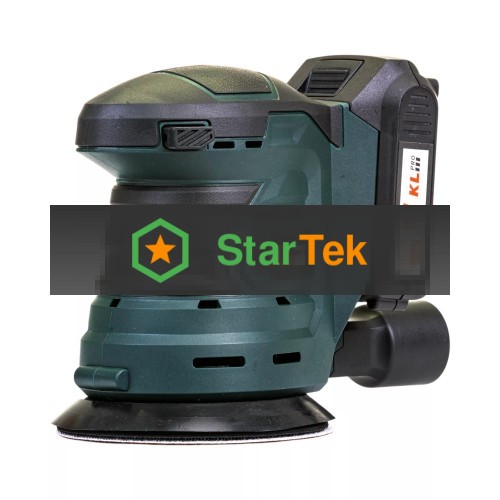Профессиональная аккумуляторная эксцентриковая шлифмашина KLPRO KLEZ18-20 (18В, Li-ion-2шт, 2.0Ач, ЗУ 2,4А)