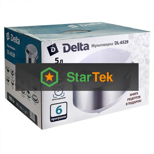 Мультиварка DELTA DL-6529 белый: 900 Вт,5л, 6 ПРОГРАММ (4)