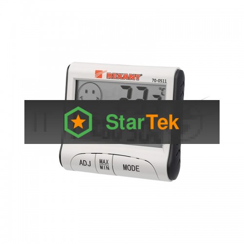 Метеостанции Rexant RM-011 70-0511 Термогигрометр комнатный с часами и функцией будильника