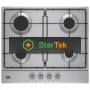 Встраиваемая газовая варочная поверхность Beko HIAG 64223 SX, Нержавеющая сталь