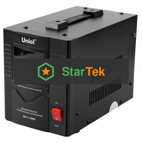 Стабилизатор UNIEL RS-1/1000 однофазный, цифровой 220В, 800Вт, вх.140-260В