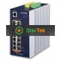 Индустриальный PoE коммутатор IGS-10020HPT для монтажа в DIN-рейку IP30 L2+ SNMP Manageable 8-Port Gigabit POE+(AT) Switch + 2-Port Gigabit SFP Industrial Switch (-40 to 75 C), ERPS Ring Supported, 1588