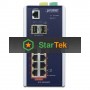 Индустриальный PoE коммутатор IGS-10020HPT для монтажа в DIN-рейку IP30 L2+ SNMP Manageable 8-Port Gigabit POE+(AT) Switch + 2-Port Gigabit SFP Industrial Switch (-40 to 75 C), ERPS Ring Supported, 1588