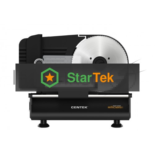 Ломтерезка Centek CT-1381 черный, 150 Вт толщина нарезки 3-20мм, съемная каретка, спец. держатель