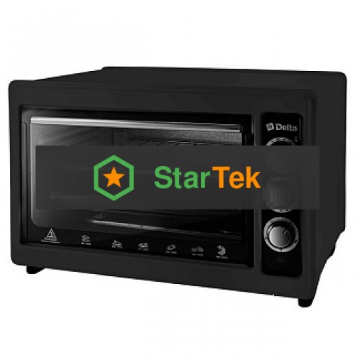 Духовка электрическая Delta D-0123 черная с тэном повыш мощности,1300 Вт, 37 л