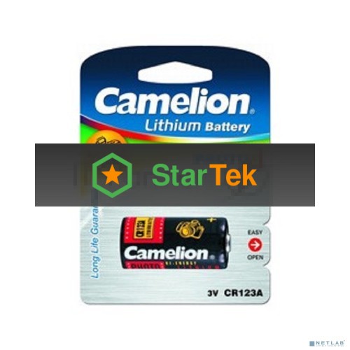 Батарея Camelion CR123A BL-1 (CR123A-BP1, батарейка фото,3В)
