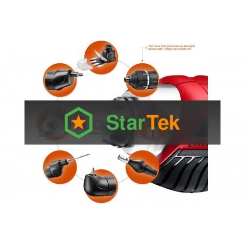 ЗУБР ViX отвертка аккумуляторная [ЗО-Е-3.6 Ли] { 3.6 В, в коробке с 10 битами}