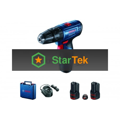 Аккумуляторный шуруповерт BOSCH  GSB 120 Li, кейс, 2x2.0 Ач