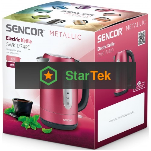 Чайник электрический Sencor SWK 1774RD 1,7 л, 2150 Вт, красный