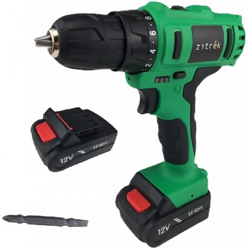 Дрель-шуруповерт Zitrek Greenpower 12-Li 063-4074, Аккумуляторная, 12В, 2 АКБ, Кейс