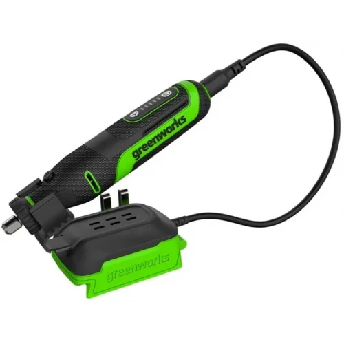 Гравер аккумуляторный GreenWorks G24RT, 24V, бесщеточный, с принадлежностями 52 шт., без АКБ и ЗУ (3200807)