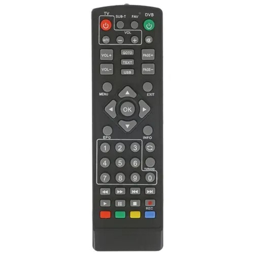 Пульт универсальный Rexant для DVB-T2 с функцией управления телевизором (RX-DVB-014)