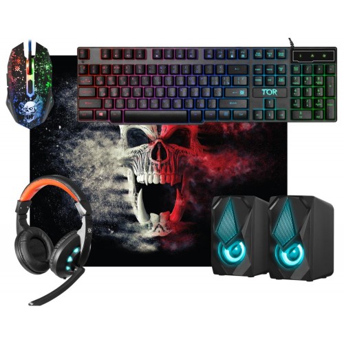 Игровой набор Defender Tor MHP-127 мышь+клав.+гарн.+ков.+колонка