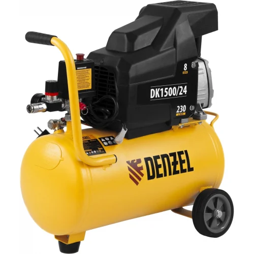 Компрессор Denzel воздушный DK1500/24,Х-PRO 1,5 кВт, 230 л/мин, 24 л 58063